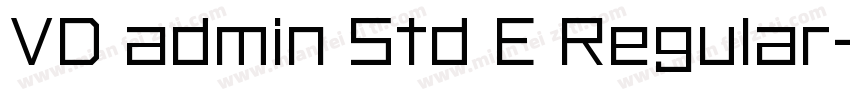 VD admin Std E Regular字体转换